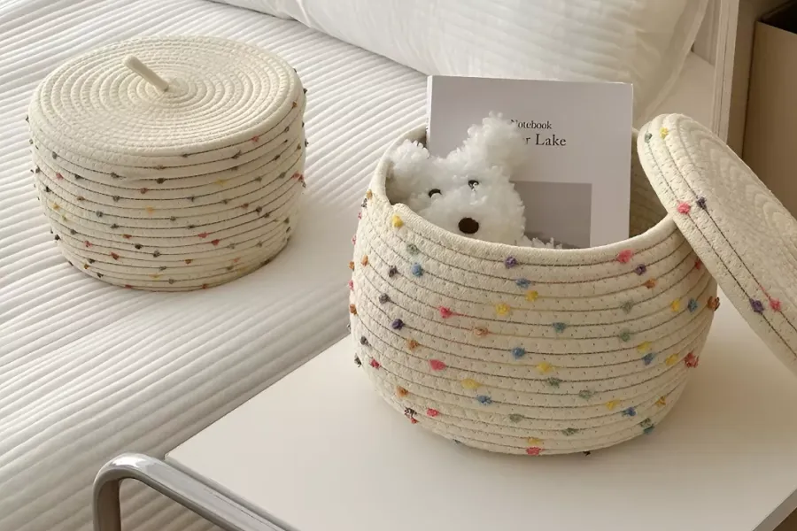 Handmade Boho Storage Basket