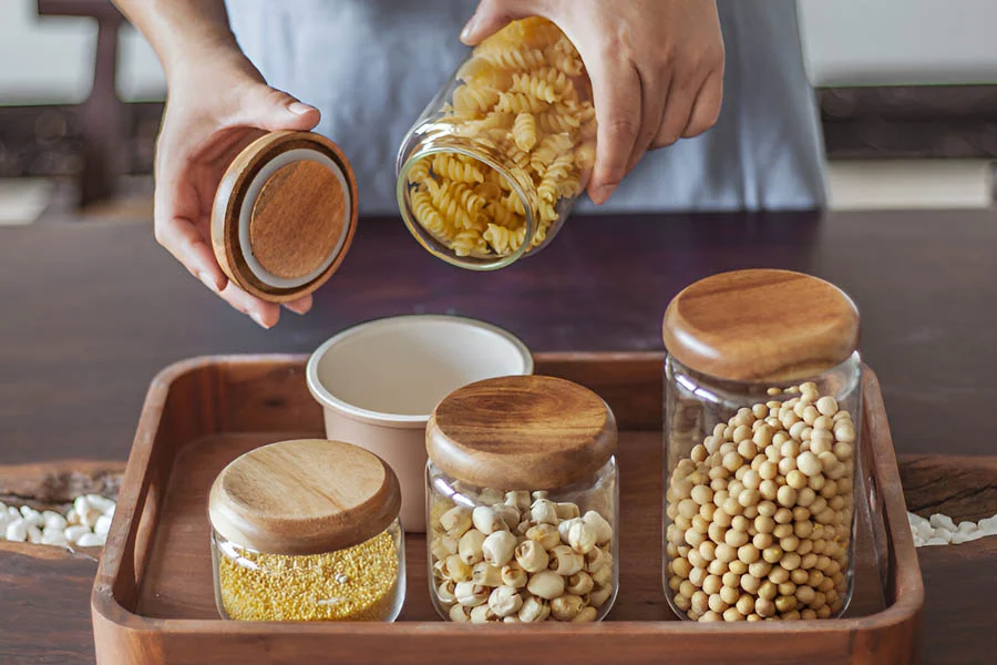 Modern Glass Kitchen Jars for Dry Goods