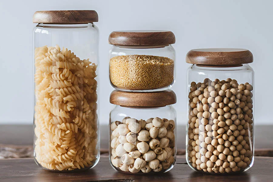 Modern Glass Kitchen Jars for Dry Goods