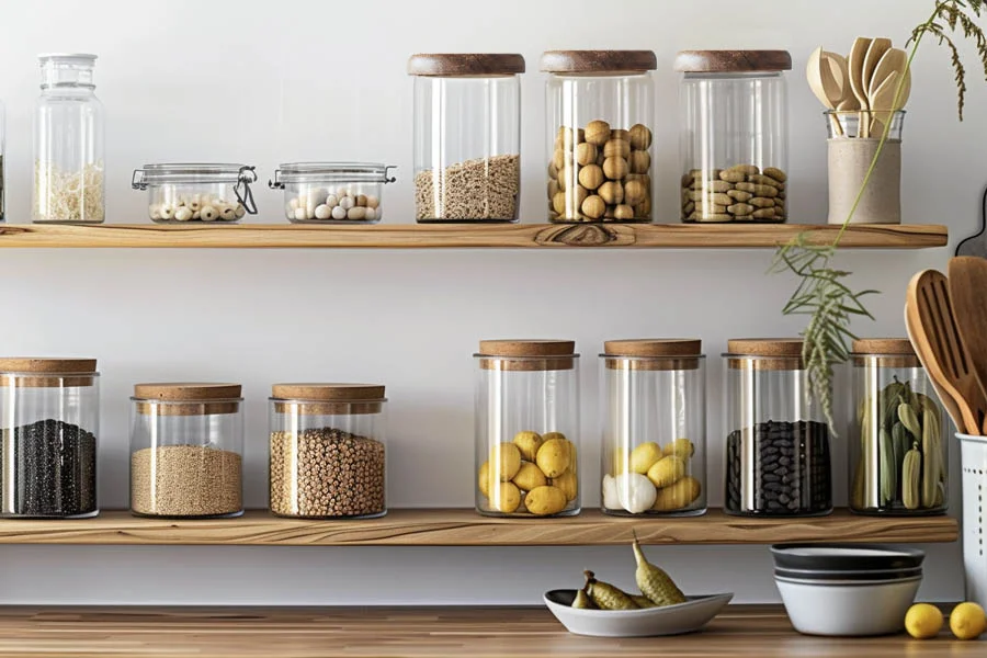 Stylish Storage Jars with Acacia Lids