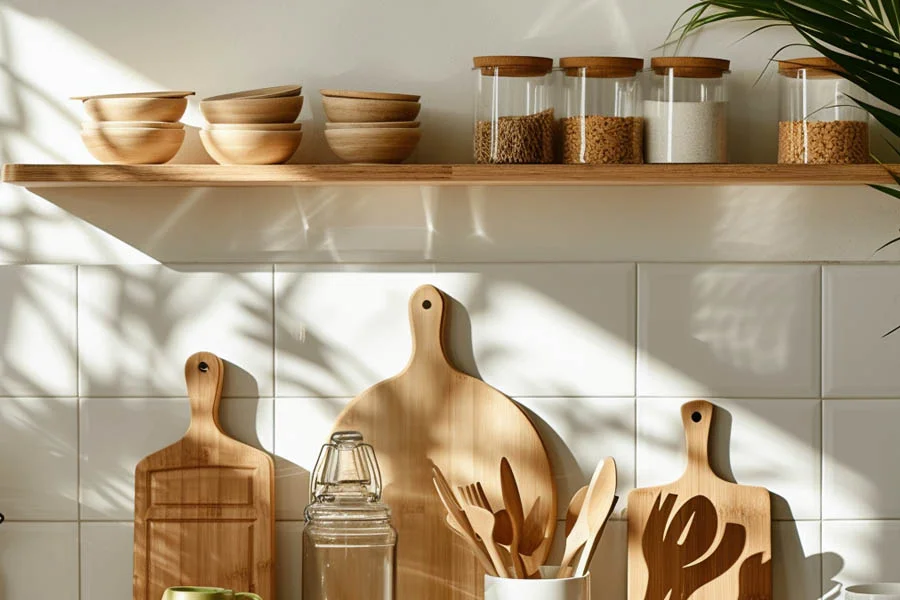 Stylish Storage Jars with Acacia Lids